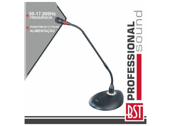 BST Microfone Condensador Pescoço De Cisne 15 Com Botão GM-20 BST Microfone Condensador Pescoço De Cisne 15 Com Botão GM-20